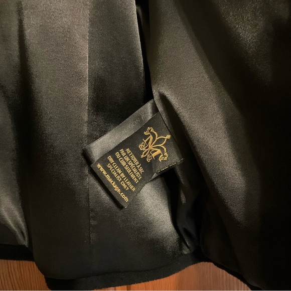 Mackage Black Wool & Leather Peacoat Size Medium #2328 - Picture 10 of 11